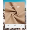 image:imageCOOFANDY Mens Cotton Linen Pants Casual Drawstring Summer Beach Pants Lightweight Linen Dress TrousersDark Khaki