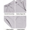 image:imageCOOFANDY Mens Cotton Linen Pants Casual Drawstring Summer Beach Pants Lightweight Linen Dress TrousersLight Grey