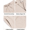 image:imageCOOFANDY Mens Cotton Linen Pants Casual Drawstring Summer Beach Pants Lightweight Linen Dress TrousersLinen Khaki
