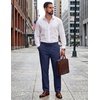 image:imageCOOFANDY Mens Cotton Linen Pants Casual Drawstring Summer Beach Pants Lightweight Linen Dress TrousersNavy Blue
