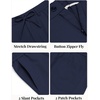 image:imageCOOFANDY Mens Cotton Linen Pants Casual Drawstring Summer Beach Pants Lightweight Linen Dress TrousersNavy Blue