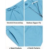 image:imageCOOFANDY Mens Cotton Linen Pants Casual Drawstring Summer Beach Pants Lightweight Linen Dress TrousersSky Blue