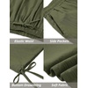 image:imageCOOFANDY Mens Cotton Linen Pants Casual Harem Pants Elastic Waist Beach Boho Yoga TrousersArmy Green