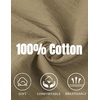 image:imageCOOFANDY Mens Cotton Linen Pants Casual Harem Pants Elastic Waist Beach Boho Yoga TrousersDark Khaki
