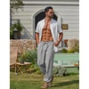 image:imageCOOFANDY Mens Cotton Linen Pants Casual Harem Pants Elastic Waist Beach Boho Yoga TrousersGrey