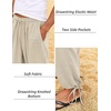 image:imageCOOFANDY Mens Cotton Linen Pants Casual Harem Pants Elastic Waist Beach Boho Yoga TrousersKhaki