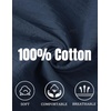 image:imageCOOFANDY Mens Cotton Linen Pants Casual Harem Pants Elastic Waist Beach Boho Yoga TrousersNavy Blue