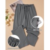 image:imageCOOFANDY Mens Cotton Linen Pants Lightweight Casual Linen Dress Pants Drawstring Summer Beach TrousersDark Grey