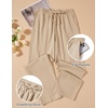 image:imageCOOFANDY Mens Cotton Linen Pants Lightweight Casual Linen Dress Pants Drawstring Summer Beach TrousersKhaki