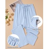 image:imageCOOFANDY Mens Cotton Linen Pants Lightweight Casual Linen Dress Pants Drawstring Summer Beach TrousersLight Blue