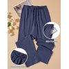 image:imageCOOFANDY Mens Cotton Linen Pants Lightweight Casual Linen Dress Pants Drawstring Summer Beach TrousersNavy Blue