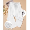 image:imageCOOFANDY Mens Cotton Linen Pants Lightweight Casual Linen Dress Pants Drawstring Summer Beach TrousersWhite