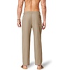 image:imageCOOFANDY Mens Cotton Linen Pants Relaxed Fit Casual Drawstring Dress Pants Beach Summer Lightweight TrousersDark Khaki