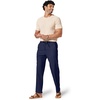 image:imageCOOFANDY Mens Cotton Linen Pants Relaxed Fit Casual Drawstring Dress Pants Beach Summer Lightweight TrousersNavy Blue