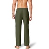 image:imageCOOFANDY Mens Cotton Linen Pants Relaxed Fit Casual Drawstring Dress Pants Beach Summer Lightweight TrousersOlive Green