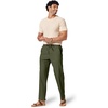 image:imageCOOFANDY Mens Cotton Linen Pants Relaxed Fit Casual Drawstring Dress Pants Beach Summer Lightweight TrousersOlive Green