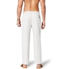 image:imageCOOFANDY Mens Cotton Linen Pants Relaxed Fit Casual Drawstring Dress Pants Beach Summer Lightweight TrousersWhite