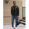 image:imageCOOFANDY Mens Crew Neck Sweater Long Sleeve Ribbed Knit Dress Sweaters Casual Slim Fit PulloverBlack
