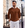 image:imageCOOFANDY Mens Crew Neck Sweater Long Sleeve Ribbed Knit Dress Sweaters Casual Slim Fit PulloverCaramel