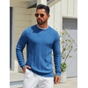 image:imageCOOFANDY Mens Crew Neck Sweater Long Sleeve Ribbed Knit Dress Sweaters Casual Slim Fit PulloverDark Blue