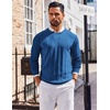 image:imageCOOFANDY Mens Crew Neck Sweater Long Sleeve Ribbed Knit Dress Sweaters Casual Slim Fit PulloverDark Blue