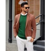 image:imageCOOFANDY Mens Crew Neck Sweater Long Sleeve Ribbed Knit Dress Sweaters Casual Slim Fit PulloverGreen