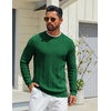 image:imageCOOFANDY Mens Crew Neck Sweater Long Sleeve Ribbed Knit Dress Sweaters Casual Slim Fit PulloverGreen