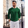 image:imageCOOFANDY Mens Crew Neck Sweater Long Sleeve Ribbed Knit Dress Sweaters Casual Slim Fit PulloverGreen