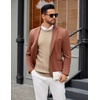 image:imageCOOFANDY Mens Crew Neck Sweater Long Sleeve Ribbed Knit Dress Sweaters Casual Slim Fit PulloverKhaki