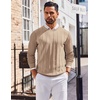image:imageCOOFANDY Mens Crew Neck Sweater Long Sleeve Ribbed Knit Dress Sweaters Casual Slim Fit PulloverKhaki