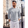 image:imageCOOFANDY Mens Crew Neck Sweater Long Sleeve Ribbed Knit Dress Sweaters Casual Slim Fit PulloverLight Grey