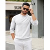 image:imageCOOFANDY Mens Crew Neck Sweater Long Sleeve Ribbed Knit Dress Sweaters Casual Slim Fit PulloverWhite