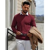 image:imageCOOFANDY Mens Crew Neck Sweater Long Sleeve Ribbed Knit Dress Sweaters Casual Slim Fit PulloverWine Red