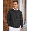 image:imageCOOFANDY Mens Crew Neck Sweaters Long Sleeve Lightweight Knit Dress Pullover SweatersBlack