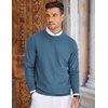 image:imageCOOFANDY Mens Crew Neck Sweaters Long Sleeve Lightweight Knit Dress Pullover SweatersBlue