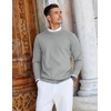 image:imageCOOFANDY Mens Crew Neck Sweaters Long Sleeve Lightweight Knit Dress Pullover SweatersLight Gray