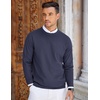 image:imageCOOFANDY Mens Crew Neck Sweaters Long Sleeve Lightweight Knit Dress Pullover SweatersNavy Blue