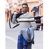 image:imageCOOFANDY Mens Crew Neck Sweaters Long Sleeve Lightweight Knit Dress Pullover SweatersStripeslight Gray