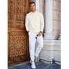 image:imageCOOFANDY Mens Crew Neck Sweaters Long Sleeve Lightweight Knit Dress Pullover SweatersWhite