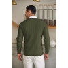 image:imageCOOFANDY Mens Crewneck Knit Sweater Slim Fit Lightweight Casual Twist Patterned Cable Knitted PulloverAarmygreen