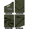 image:imageCOOFANDY Mens Crewneck Knit Sweater Slim Fit Lightweight Casual Twist Patterned Cable Knitted PulloverAarmygreen
