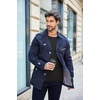 image:imageCOOFANDY Mens Crewneck Knit Sweater Slim Fit Lightweight Casual Twist Patterned Cable Knitted PulloverAblack