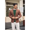 image:imageCOOFANDY Mens Crewneck Knit Sweater Slim Fit Lightweight Casual Twist Patterned Cable Knitted PulloverAdark Green