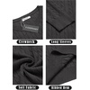 image:imageCOOFANDY Mens Crewneck Knit Sweater Slim Fit Lightweight Casual Twist Patterned Cable Knitted PulloverAdark Grey
