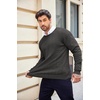 image:imageCOOFANDY Mens Crewneck Knit Sweater Slim Fit Lightweight Casual Twist Patterned Cable Knitted PulloverAdark Grey
