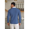 image:imageCOOFANDY Mens Crewneck Knit Sweater Slim Fit Lightweight Casual Twist Patterned Cable Knitted PulloverAdenim Blue