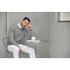 image:imageCOOFANDY Mens Crewneck Knit Sweater Slim Fit Lightweight Casual Twist Patterned Cable Knitted PulloverAgrey