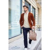 image:imageCOOFANDY Mens Crewneck Knit Sweater Slim Fit Lightweight Casual Twist Patterned Cable Knitted PulloverAwhite