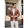 image:imageCOOFANDY Mens Crewneck Knit Sweater Slim Fit Lightweight Casual Twist Patterned Cable Knitted PulloverAwhite