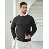 image:imageCOOFANDY Mens Crewneck Pullover Sweaters Business Casual Long Sleeve Slim Fit Sweater Chunky Cable Knit SweaterBlack
